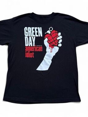 Green Day American Idiot Graphic T-Shirt - Black XL